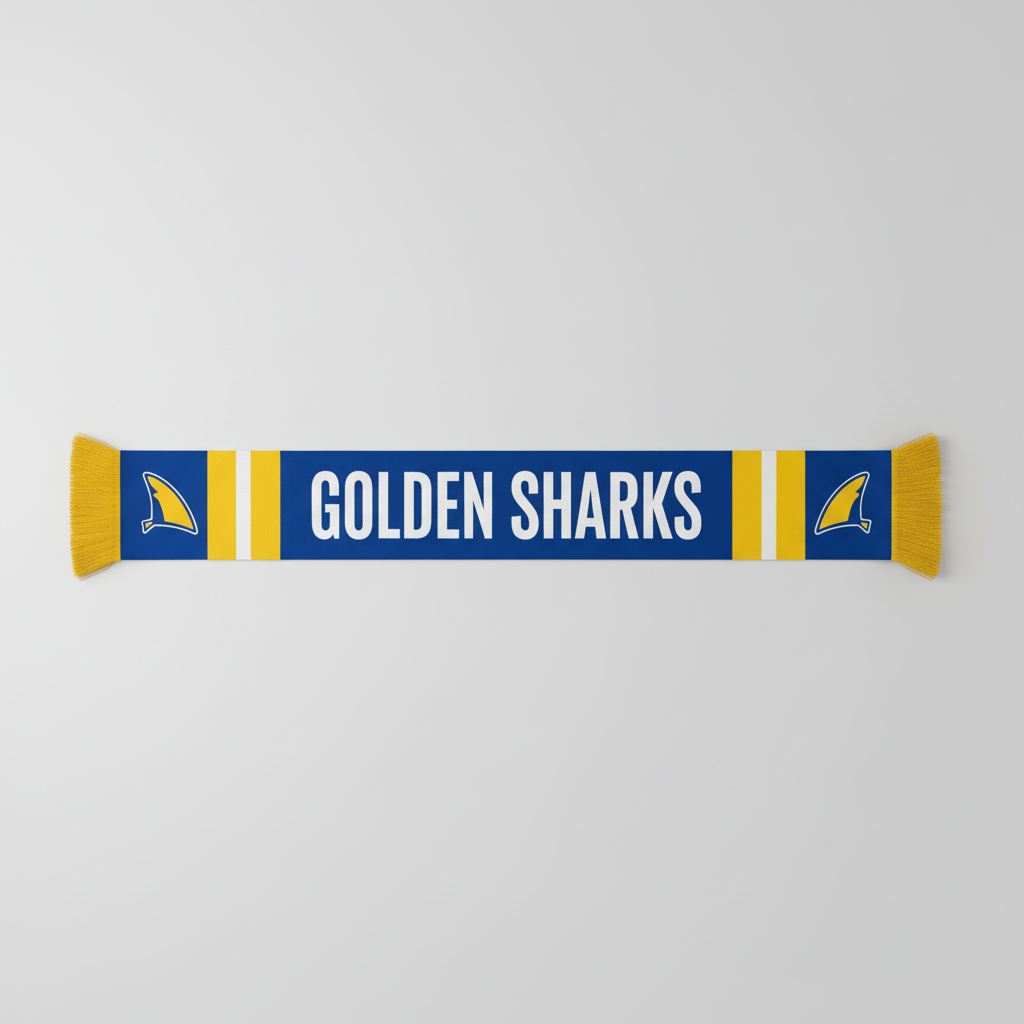 Golden Sharks Scarf